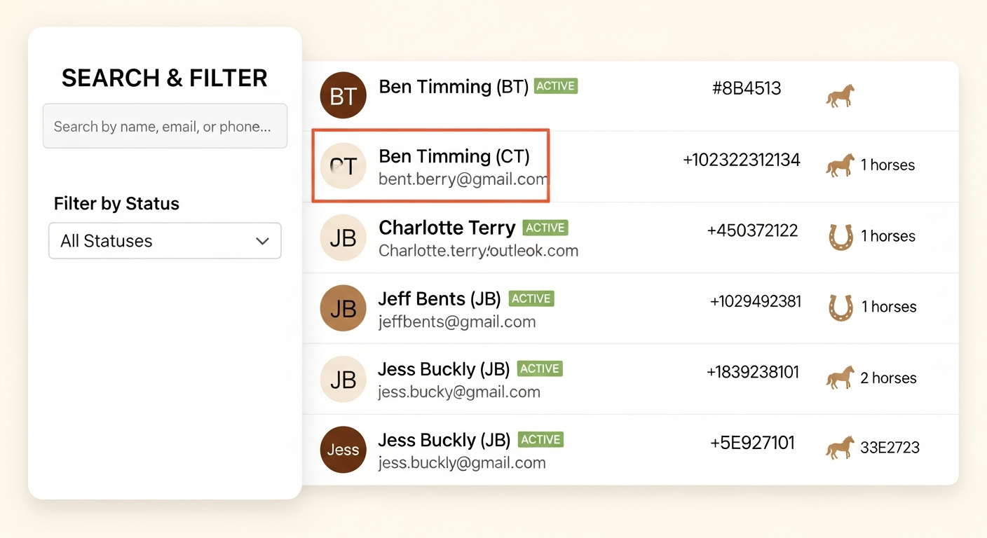 StableTrack client access and shared records
